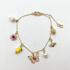 KS505-Kate Spade butterfly and lemon bracelet